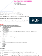 Autocad Training Workbook Questions PDF