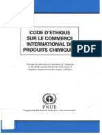 Code - D'ethique - Sur Le Commerce International de Produits Chimiques