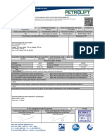 Certificate of Proof Test of Lifting Equipment