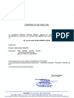 Certificat - Travail - MR Abderrazzak MOUHNI