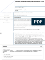 Examen - (APEB2-15%) Actividad 2 - Analizar La Plenitud Humana y El Humanismo de Cristo