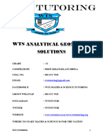 2022 Wts 12 Analytical Geometry Solutions