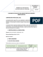 Términos de Referencia Contratación de Personal