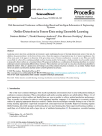 Outlier Detection in Sensor Data Using Ensemble Learning