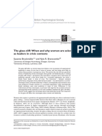 British J Social Psychol - 2010 - Bruckmüller - The Glass Cliff When and Why Women Are Selected As Leaders in Crisis