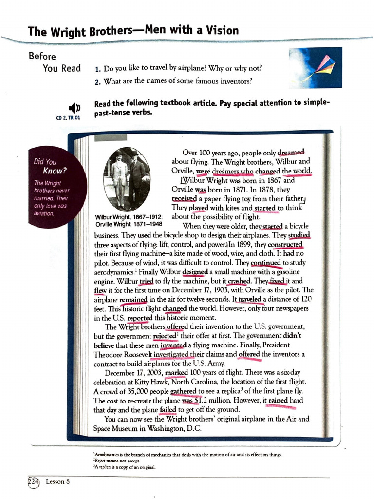 Pronouncing the Wright Brothers | PDF | Wright Brothers | Stress ...