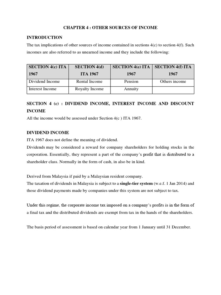 Tax Implications of Unearned Income | PDF | Dividend | Expense