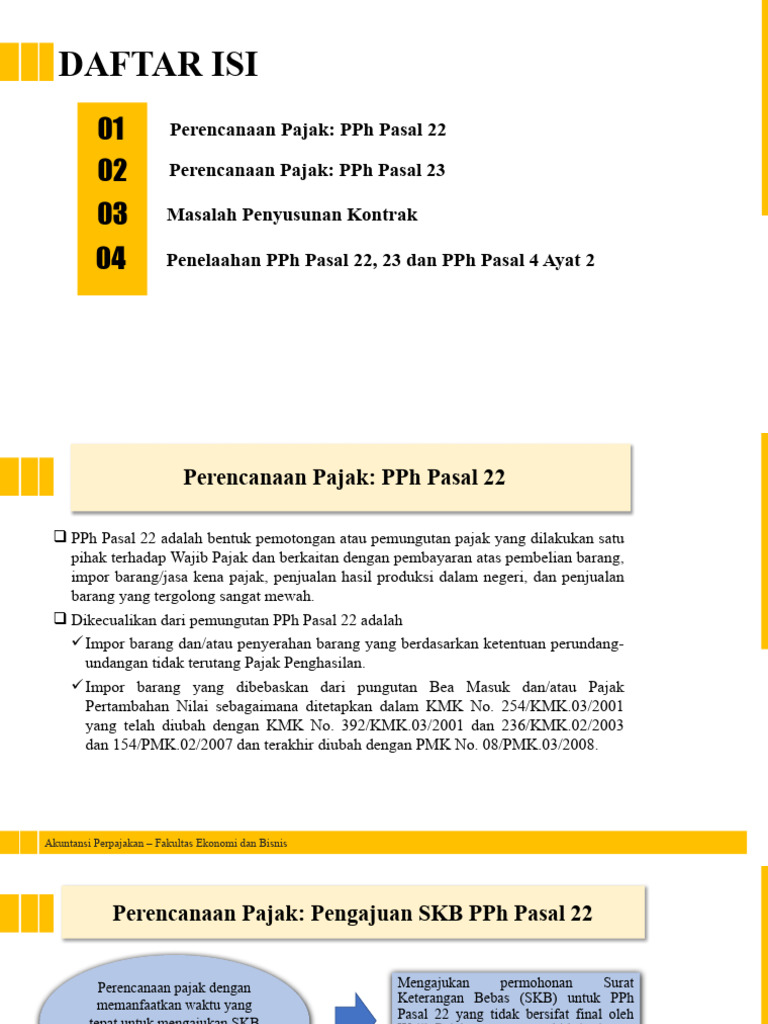 Perencanaan Pajak PPh Pasal 22 dan 23 | PDF
