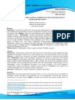 Percepção Do Exame Vaginal (Toque) Na Gestante Durante o Trabalho de Parto