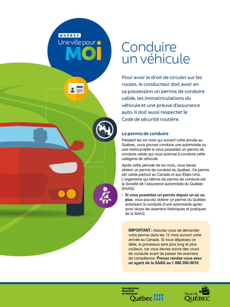 Guide sur la conduite au Québec | PDF | Feu de circulation | Permis de ...