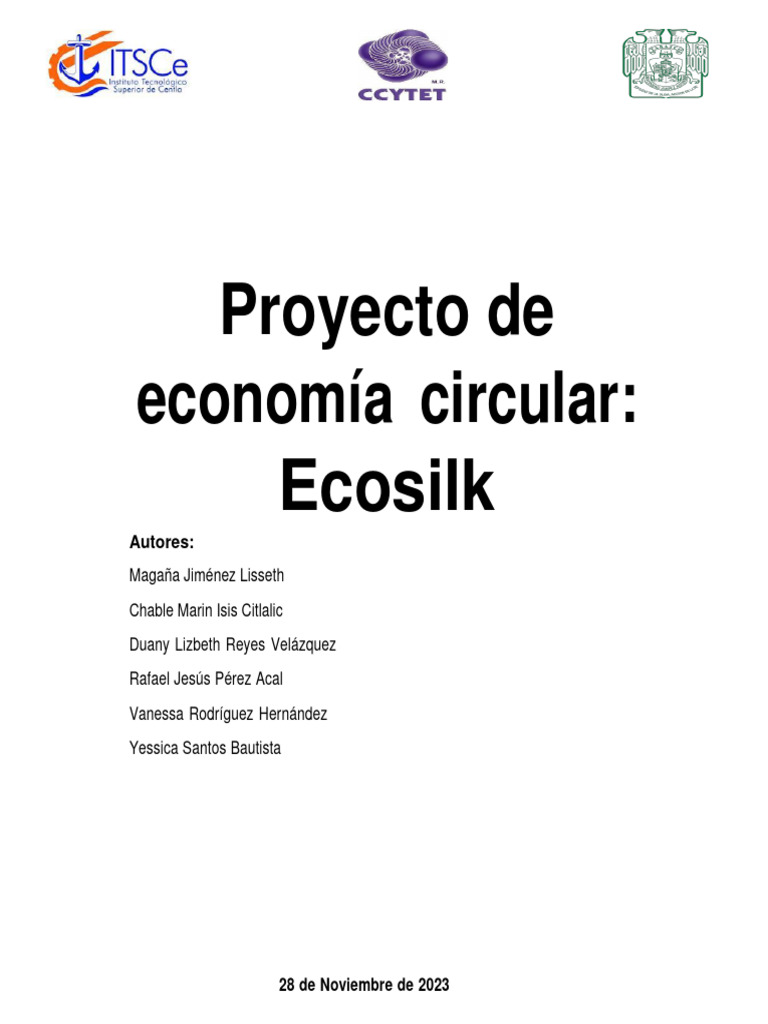 Proyecto ecosilk pdf residuos reciclaje