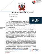 Resolución Directoral: Vistos