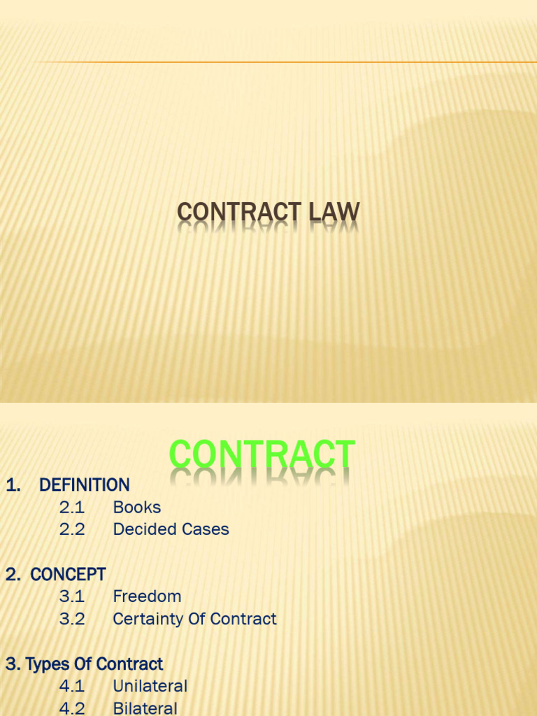 2nd Lecture Contract Law April 2012. | PDF | Consideration | Offer And ...