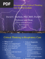 Critical Thinking in Respiratory Care