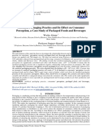 Unethical Packaging Practice and Its Effect On Consumer Perception, A Case Study of Packaged Foods and Beverages