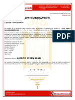 Certificado Medico Dr. FERNANDO