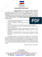 Declaração - Processo - ENTEC Ltda