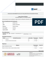 Acuse de Movimientos de Actualización de Situación Fiscal