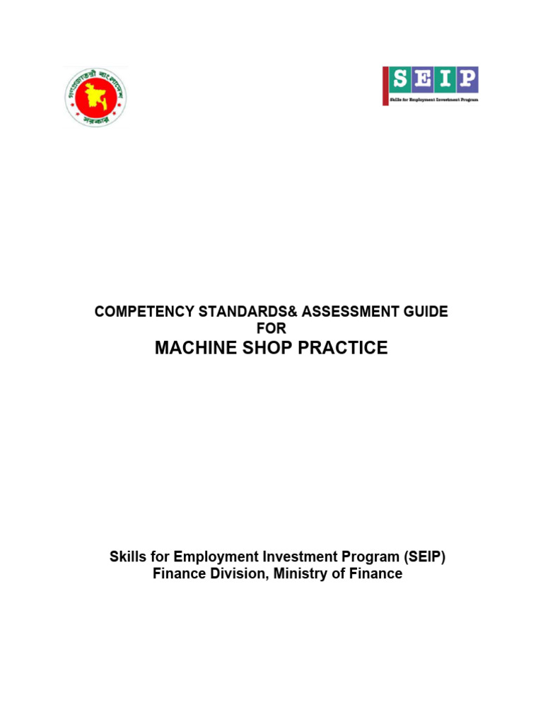 Competency Standard and Assessment Guide for Machine Shop Practice