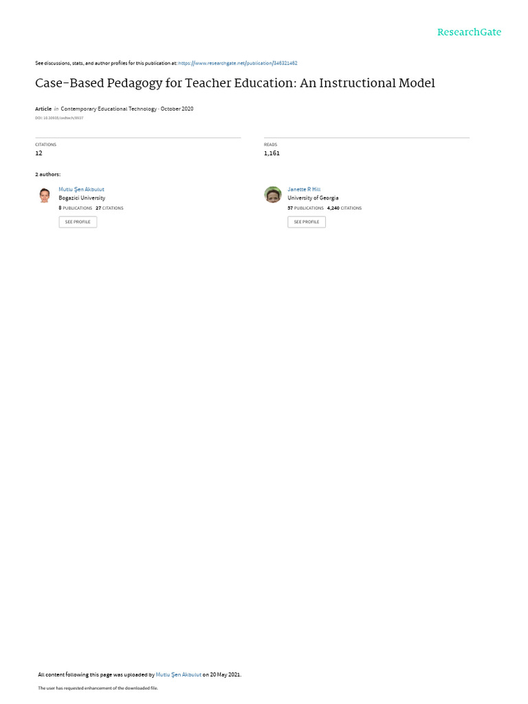 Case-Based Pedagogy For Teacher Education An Instr | Download Free PDF ...