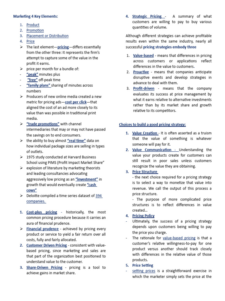 Pricing (Ref Book Chapter 1) | PDF | Pricing | Prices