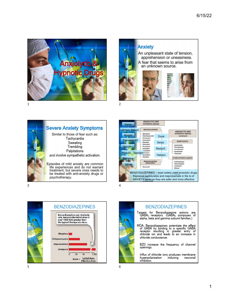 Ch. 9 Anxiolytic and Hypnotic Drugs | PDF | Benzodiazepine | Drugs