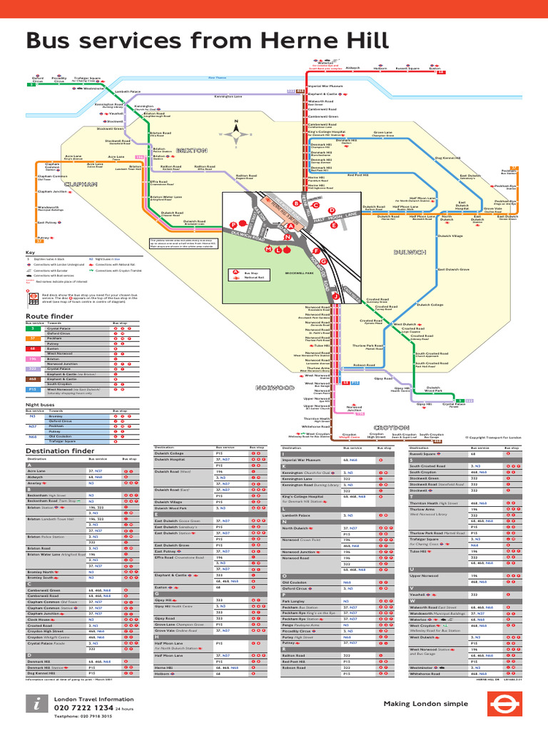 Herne Hill Transport and Map Guide | PDF | Bus Transport | Public Transport