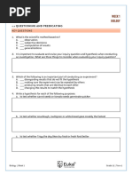 New G11T1 Biology ActivitySheets