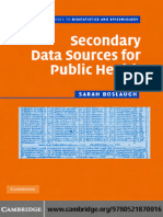 Sarah Boslaugh - Secondary Data Sources For Public Health - A Practical Guide (Practical Guides To Biostatistics and Epidemiology) (2007)