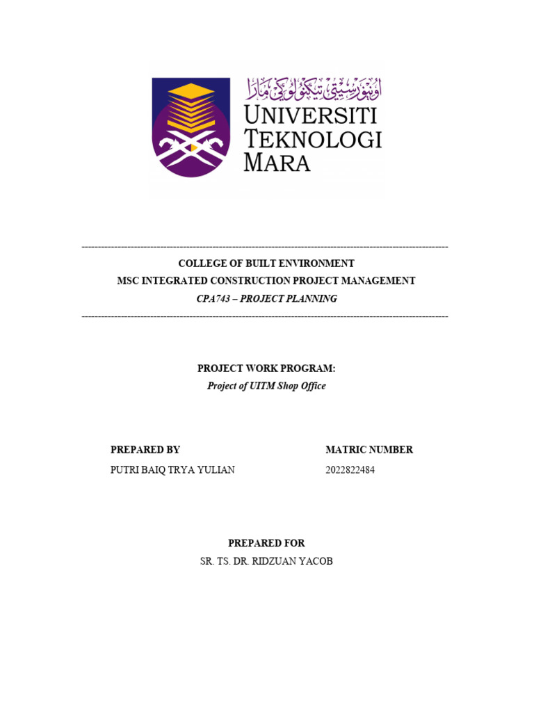 Identifying Delay On Construction Project Using Microsoft Work Program