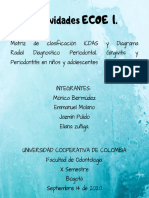 Matriz de Clasificación ICDAS y Diagrama Radial Diagnostico Periodontal, Gingivitis y Periodontitis en Niños y Adolescentes