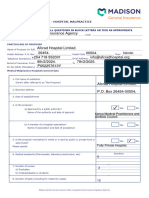Professional Indemnity (Hospital Malpractice) Proposal Form