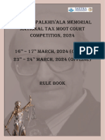 Rulebook, 19th Nani Palkhivala Tax Law Moot