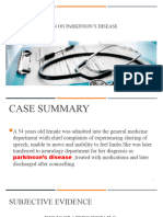 Case Presentation On PARKINSON's DISEASE (Autosaved)