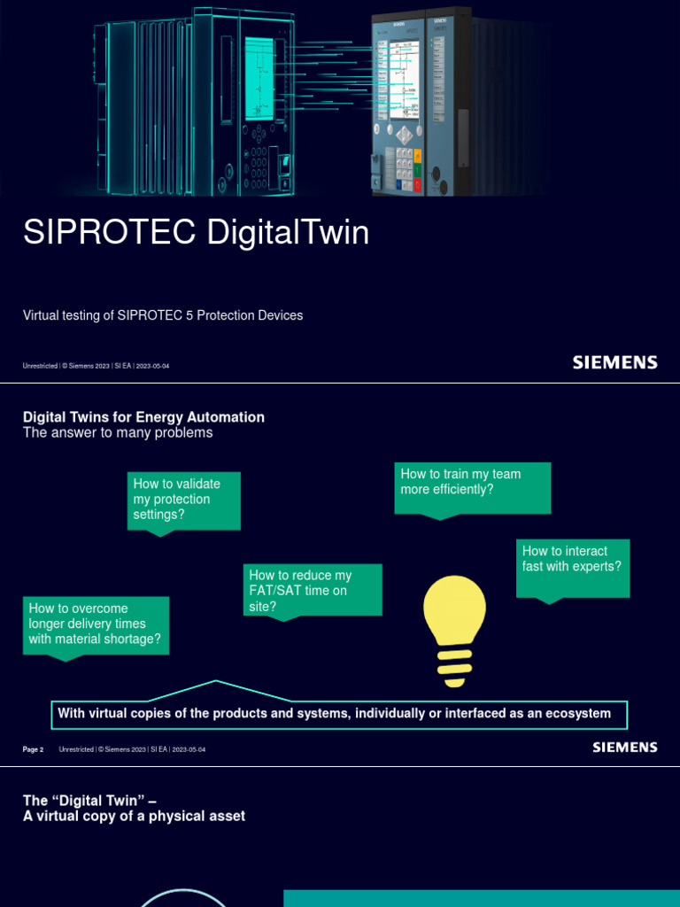 SIPROTEC 5 Digital Twin Overview | PDF | Simulation | Cloud Computing