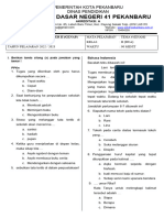 SOAL PTS KELAS II TEMA 6 TP. 2022-2023