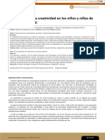 El Desarrollo de La Creatividad en Los Niños y Niñas de Educación Infantil