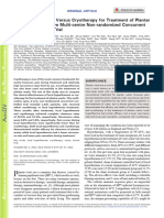 Local Hyperthermia Versus Cryotherapy For Plantar Warts