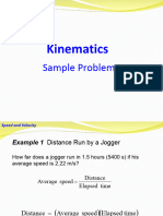 KINEMATICS - Sample Problems