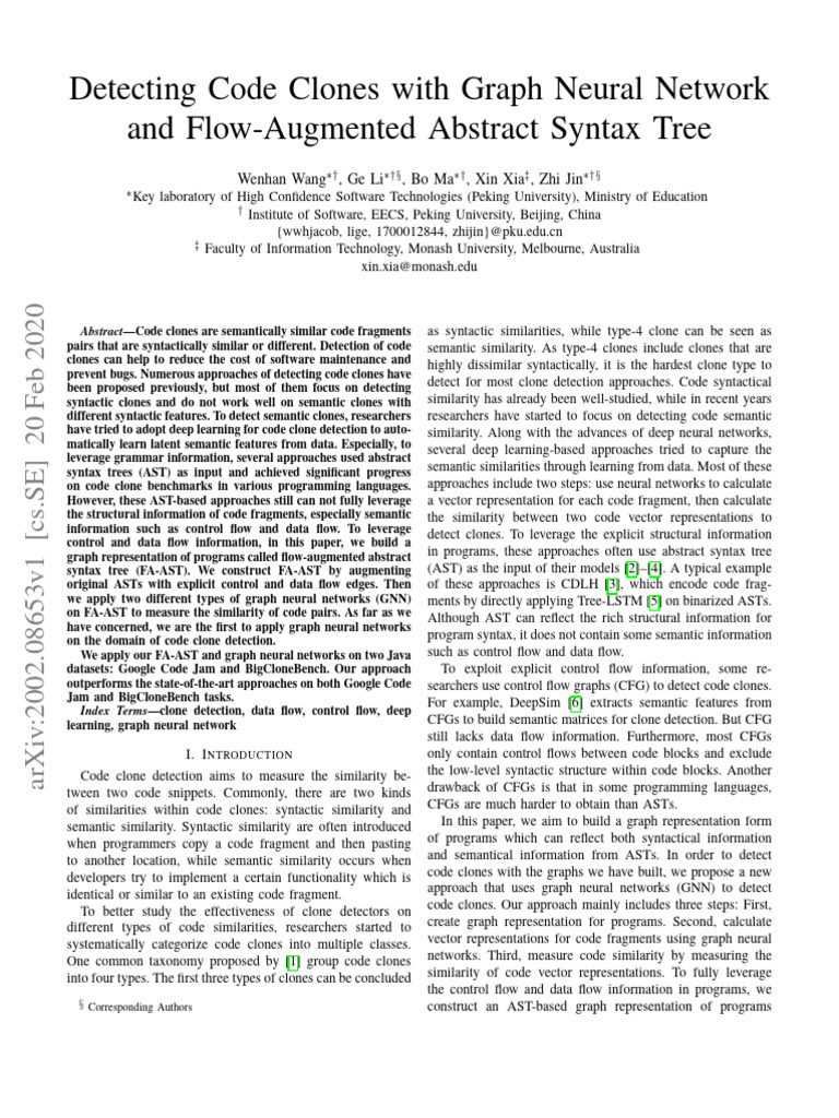 Code Clone Detection with GNNs | PDF | Control Flow | Artificial Neural ...