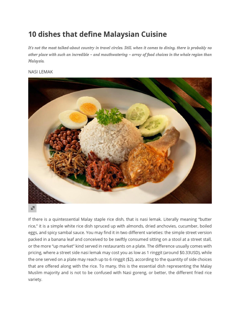 Malaysian Cuisine | PDF | Indian Cuisine | Cooking