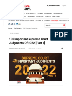 100 Important Supreme Court Judgments of 2022 (Part 1)