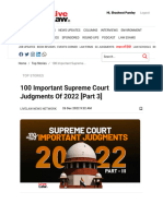 100 Important Supreme Court Judgments of 2022 (Part 3)