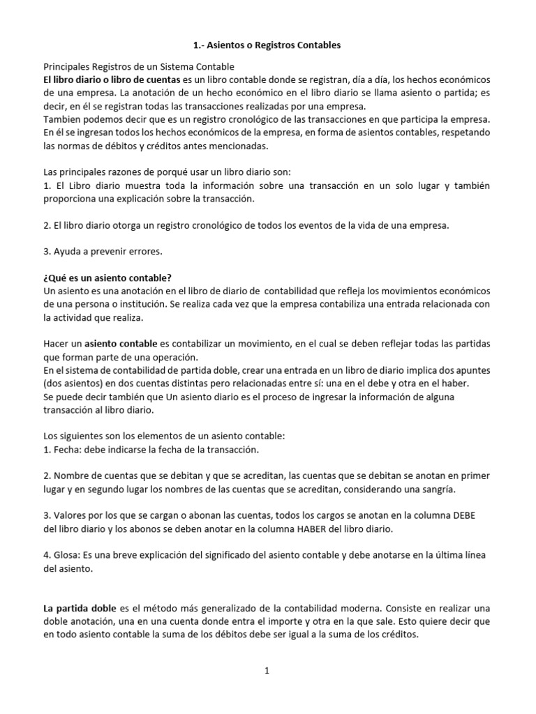 Asientos Contables y Libros Financieros | PDF | Contabilidad | Estado ...
