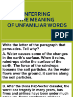 Inferring The Meaning of Unfamiliar Words