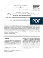 Ph-Dependent Association of SN-38 With Lipid Bilayersof A Novel Liposomal Formulation