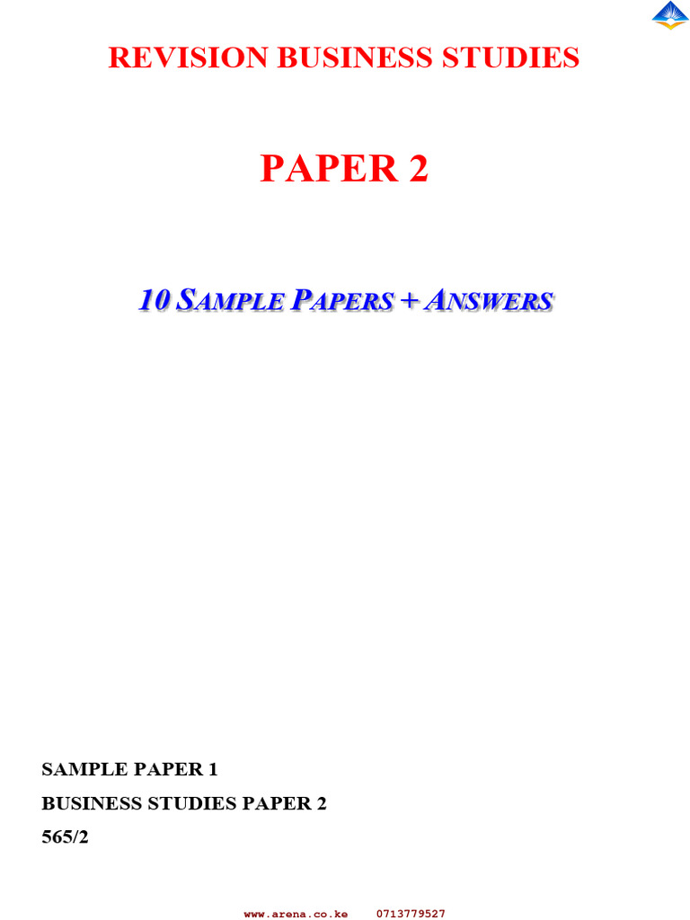 Business Studies Paper 2 Revision Guide Pdf Banks Taxes
