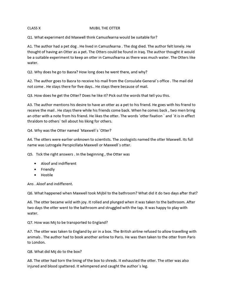 Mijbil The Otter | PDF