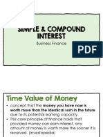 Business Finance - Simple and Compound Interest