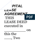 Hospital Lease Agreement